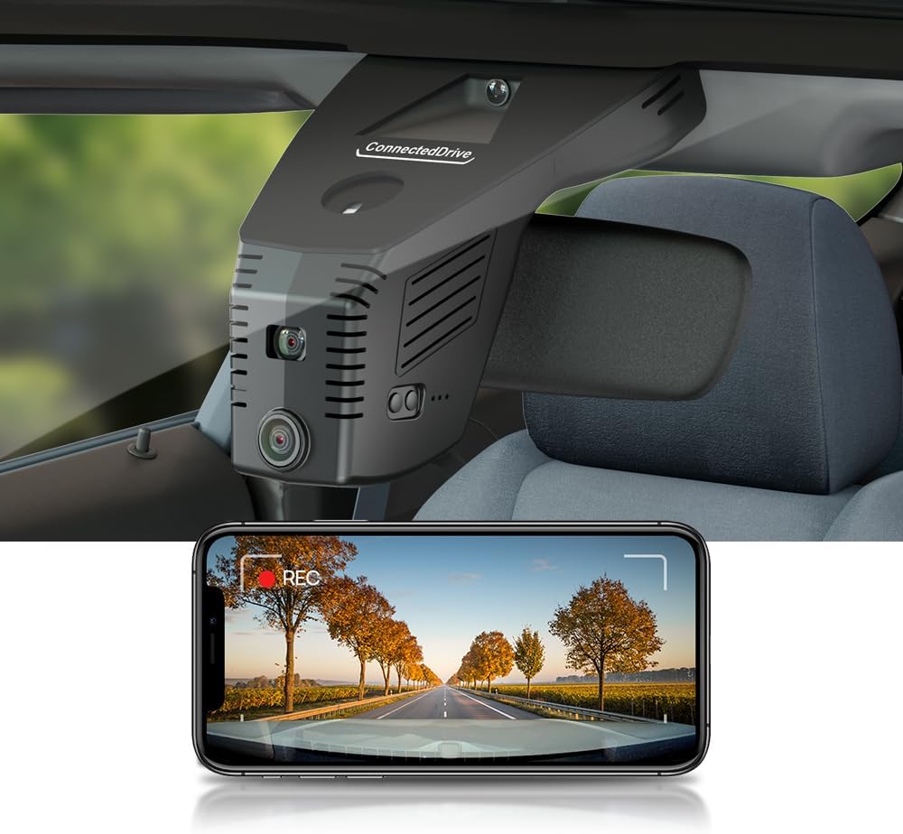 Fitcamx Front 4K+Rear 1080P Dash Cam Adapts for BMW M2 2025-2026 Coupe Competition G87 (HD2-6728), Integrated OEM Look, 2 Way HD Video, WiFi & APP, Loop Recording, G-Sensor, Easy to Set, 128GB Card