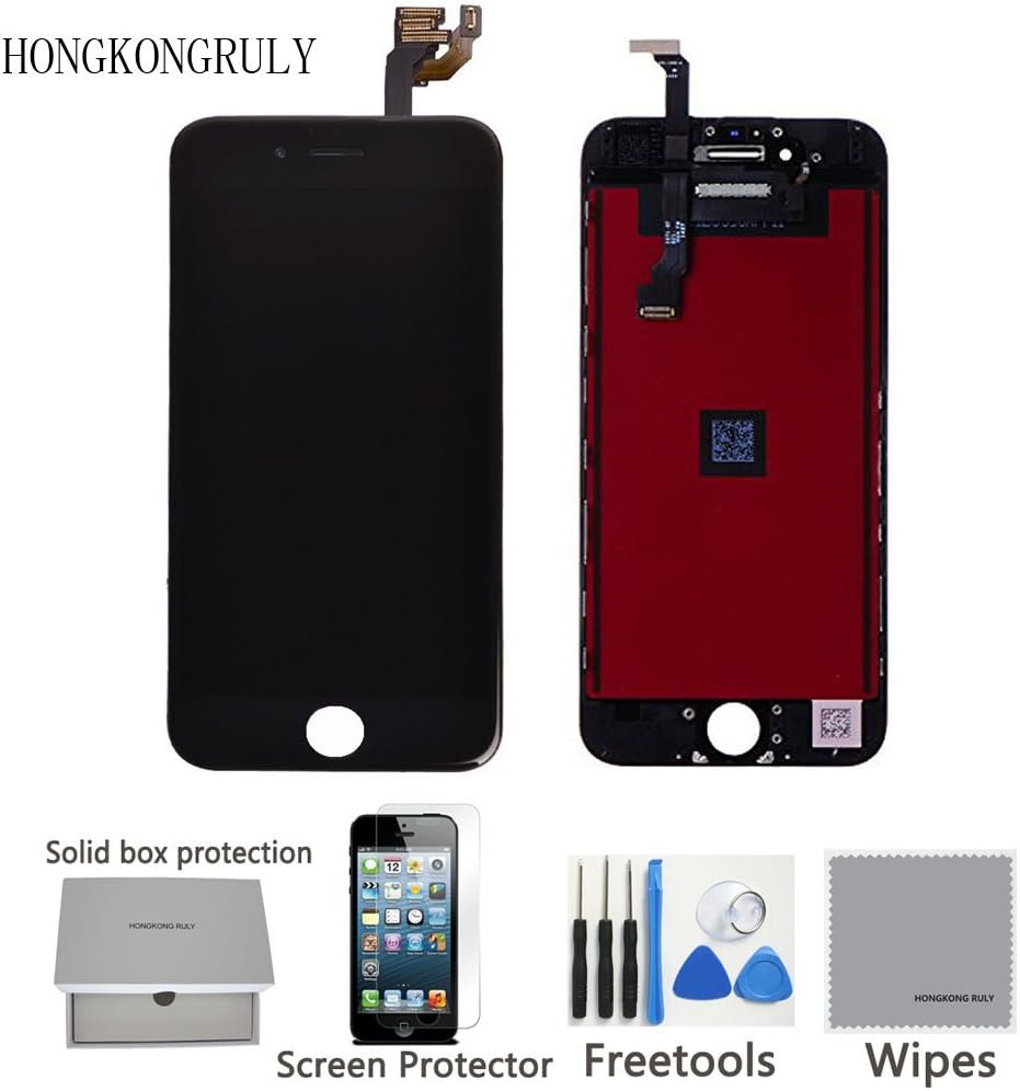 Full LCD Display Touch Screen Digitizer Assembly Replacement Part for Iphone 6 (4.7") with Free Tool (black)