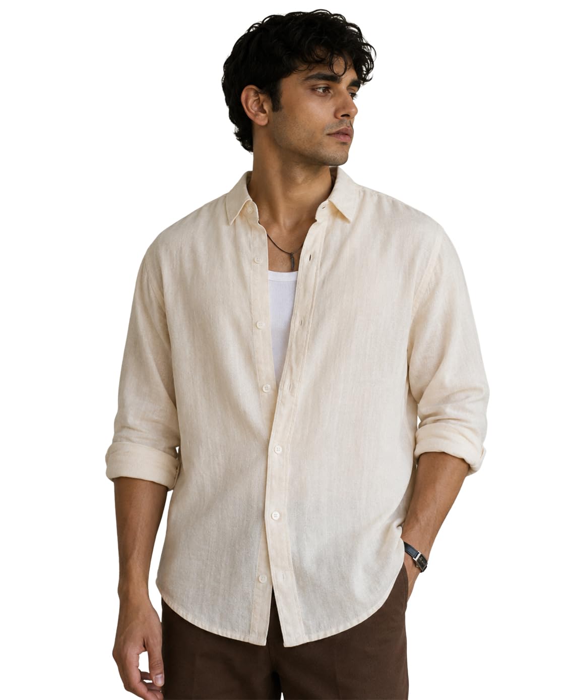 NITHAM Men's Cotton Flex Full Sleeve Shirt Size S - Image 1