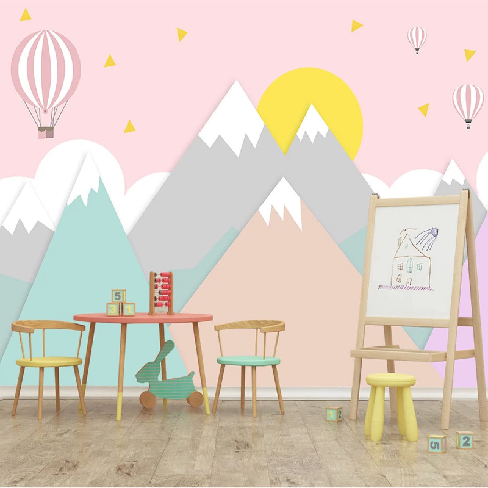 Papier peint mural 3D dessin animé : décoration personnalisée grand format 250x175cm enfants