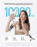 CUKTECH 10 Mini 55W Batterie Externe 10000mAh, 3 Ports USB-C Power Bank Charge Rapide avec Écran Numérique, Câble & Dragonne, Batterie Portable pour iPhone 17/16, Samsung S25/S24, Xiaomi 17/15, iPad - 3