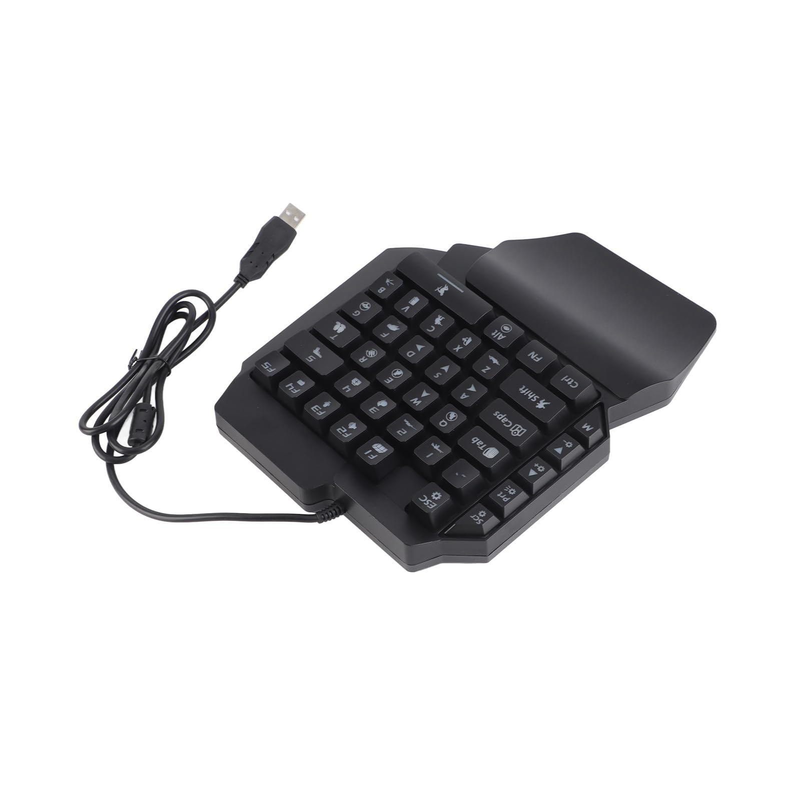 Generic Odczucie Mechaniczne Klawiatura do Gier i Mysz Konwerter Bluetooth 5.0 RGB Podpórka Pod Nadgarstek Pół Ręki 35 Klawiszy Klawiatura Mysz z Konwerterem do Telefonów Komórkowych