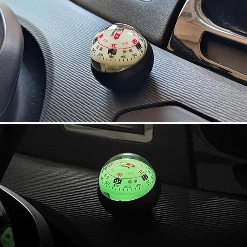 Car Dashboard Ball Vehicle Ball with Double Dials Dash Mount Adjustible Auto Interior Accessories for Navigation Hiking Direction — view 9