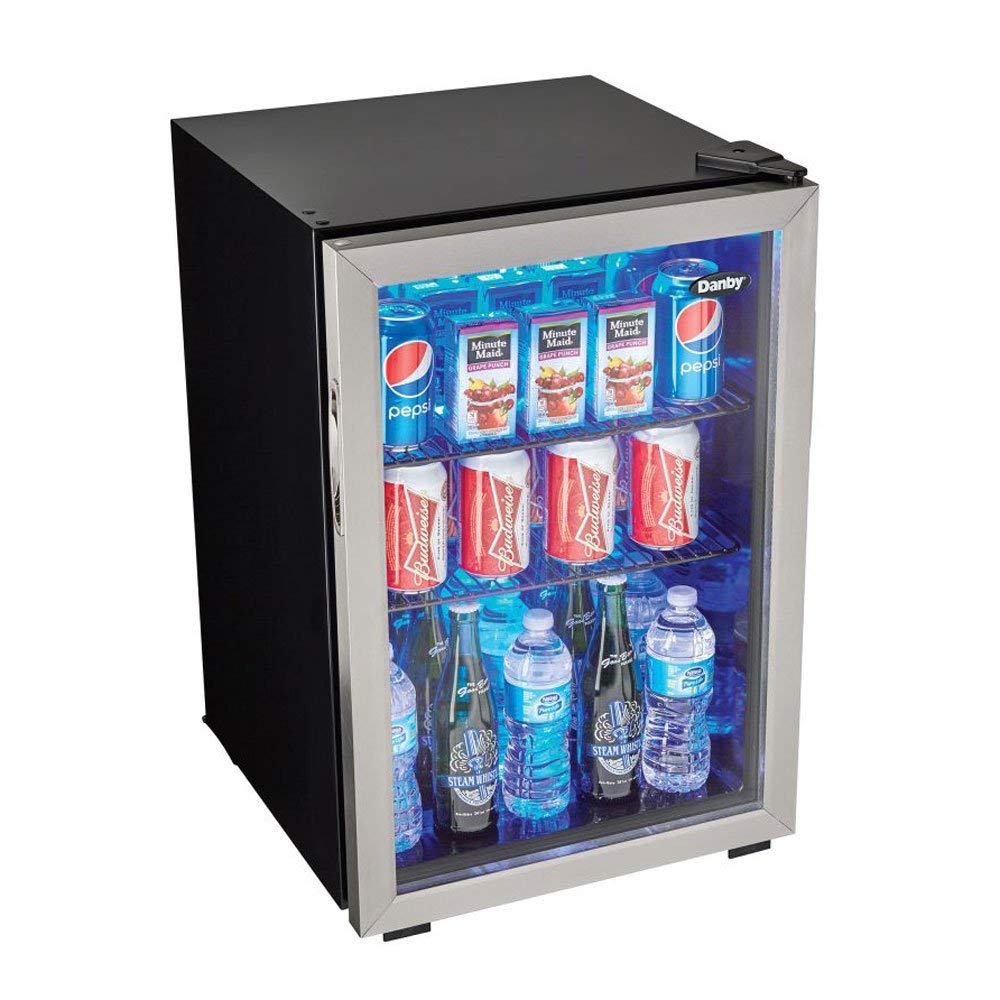 Amazon.com: Danby 95 Can Free Standing Beverage Center Mini Fridge w/ Glass  Door (4 Pack) : Appliances