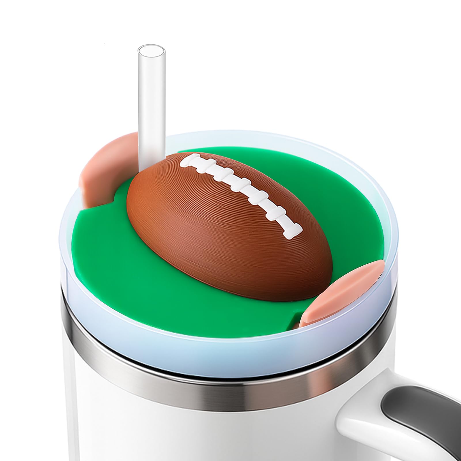 Football Cup Lid Plate Topper Compatible with Stanley Accessories 3D Topper Tumbler 40oz Cute Water Cup Accessories Water