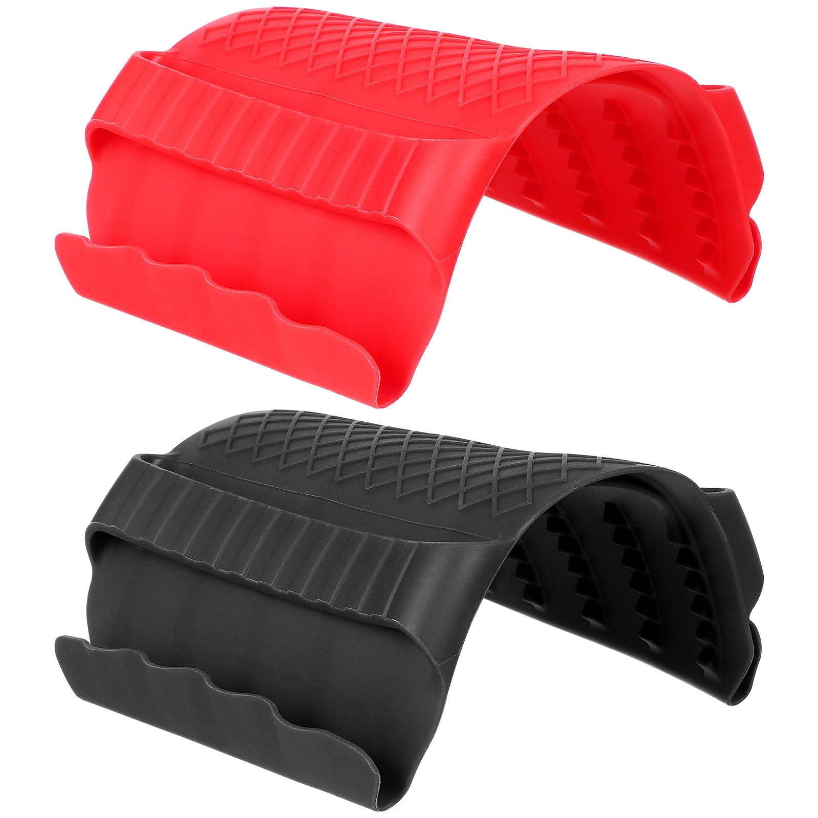 Luxshiny 2Pcs Silicone Finger Guards for Cutting: Heat-Resistant Finger Protectors Bread Slicer Cutting Tool - Anti-Slip Oven Mitts for Home and Restaurant Use