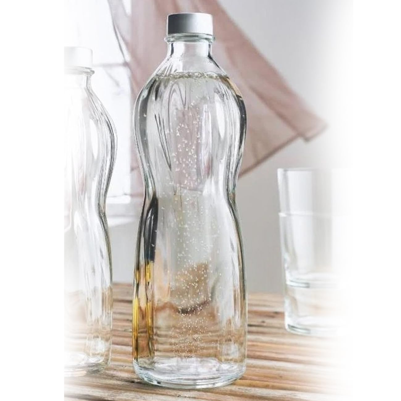 Lot De 6 Bouteille Hermétique En Verre Avec Bouchon à Vis, Carafe