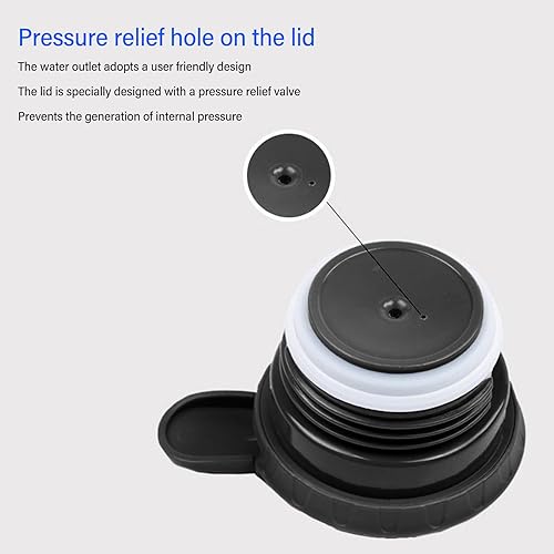 Miniatura 9 de Tyenaza Hervidor de agua de 24 V 200 W, control automático de temperatura de 44.0 fl oz, pantalla táctil, molienda electrolítica, cafetera para