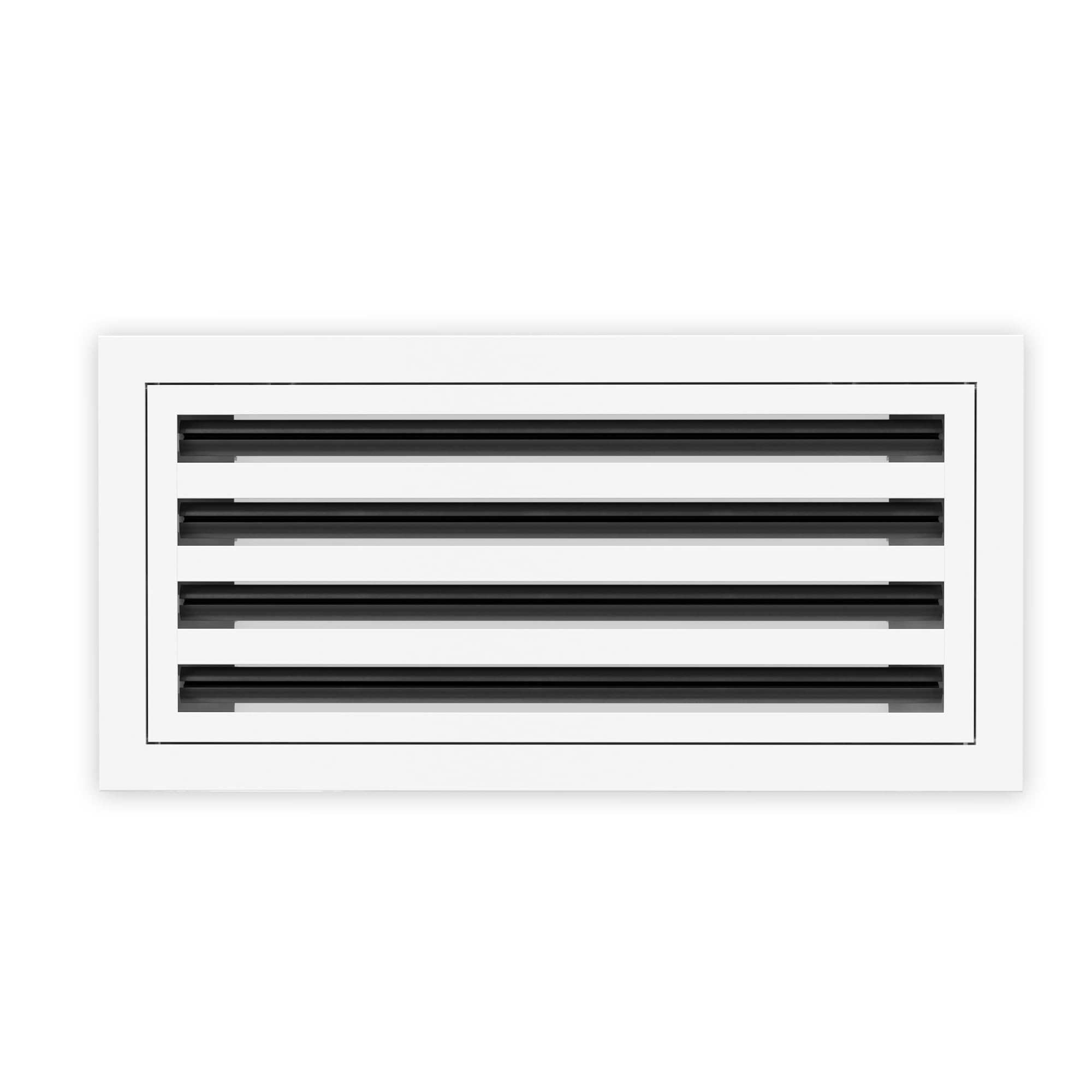 45,7 x 20,3 cm, modernes Design, AC-Gitter, Aluminium, weiß, Lüftungsschlitz, linearer Schlitzdiffusor, Registergitter zum Heizen und Kühlen, kompatibel mit Decken-, Wand- oder Bodenregistern