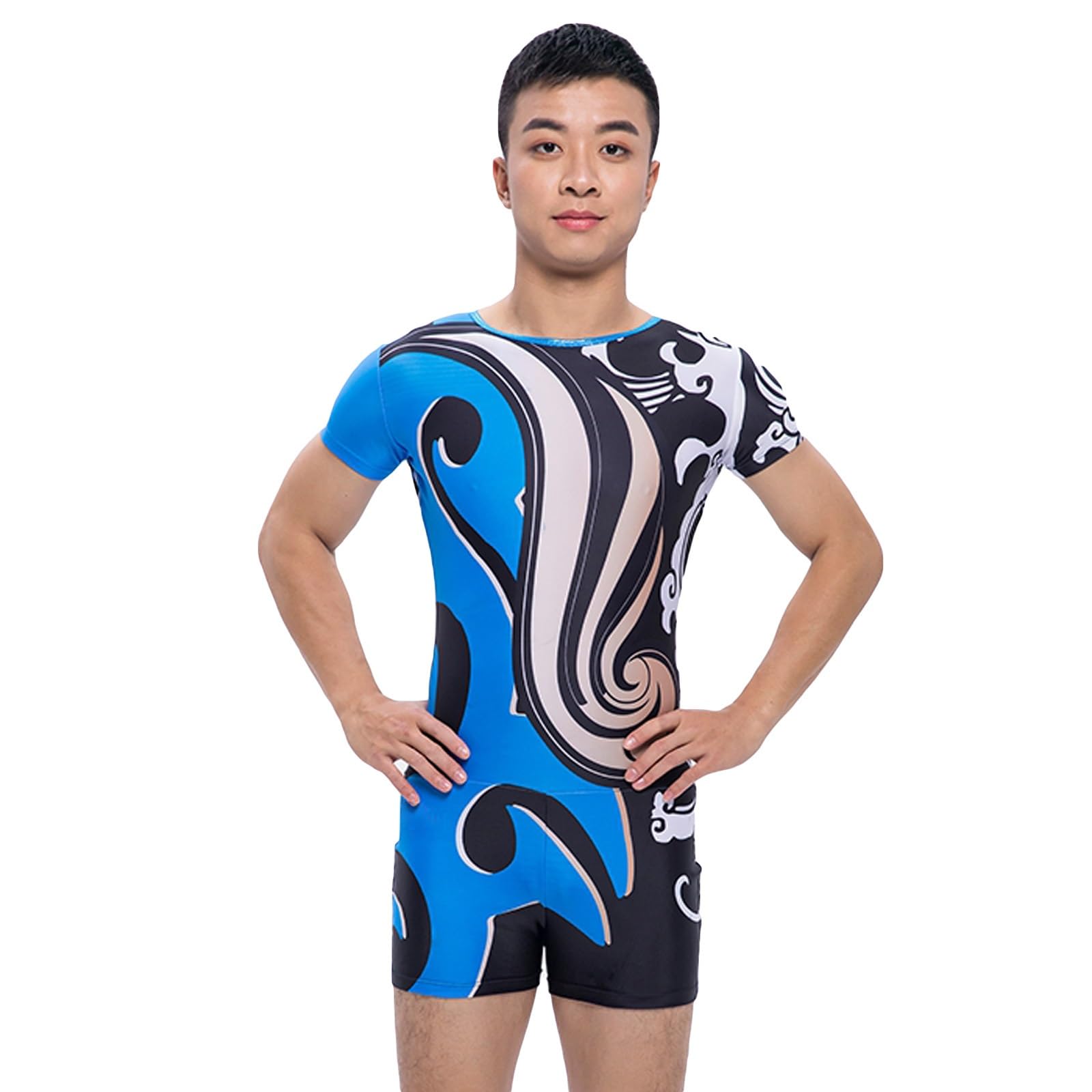 Leotardos De Gimnasia Rítmica For Niño Y Hombre, Leotardo De Secado Rápido De Alta Elasticidad, Trajes De Actuación Hechos A Mano Transpirables