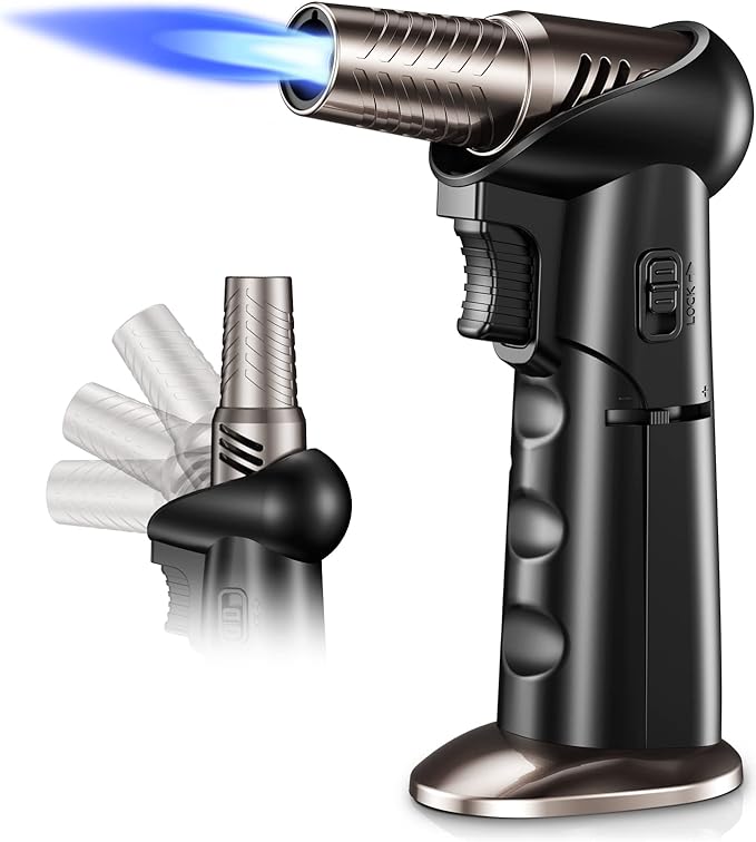 Uivaby Butane Torch, Refillable Kitchen Torch Lighter with Adjustable
