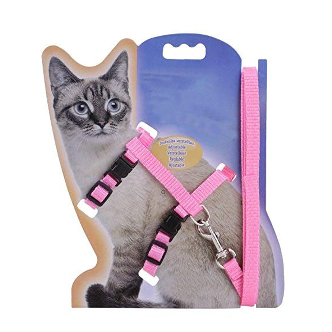 PetCeptual Nylon Leash with Full Body Harness Set for Cats Adjustable & Durable for Small Pet Walking - Pink (Color Will be Sent as per Availability) (B09B61KTSK) Amazon Price History, Amazon Price Tracker