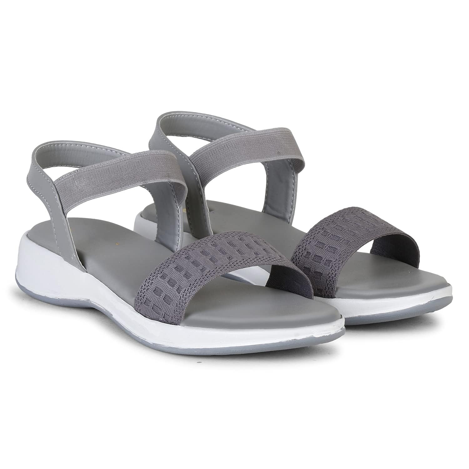 Naitik Womens Heel Sandal | Ankle Strap Flat Heels | Comfort Outdoor Casual Chappal | Grey (B0CTHWQLX6) Amazon Price History, Amazon Price Tracker