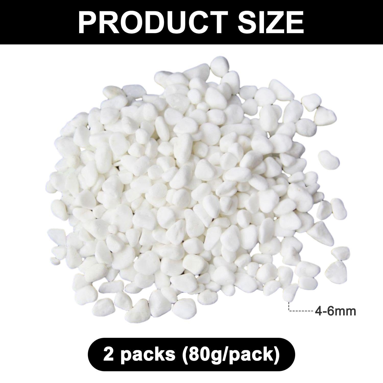 2 Confezioni Di Pietre Decorative Per Vasi, Pietre Decorative Bianche, Pietre Decorative Bianche Per Paesaggi, Per Riempire Decorazioni Di Vasi, Adatte Per Acquari, Piante In Vaso, Vasi (160G)