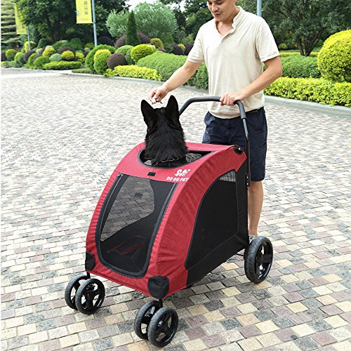 Paw Essentials JX-057 Expedition Pet Stroller for Cats and Dogs - up to