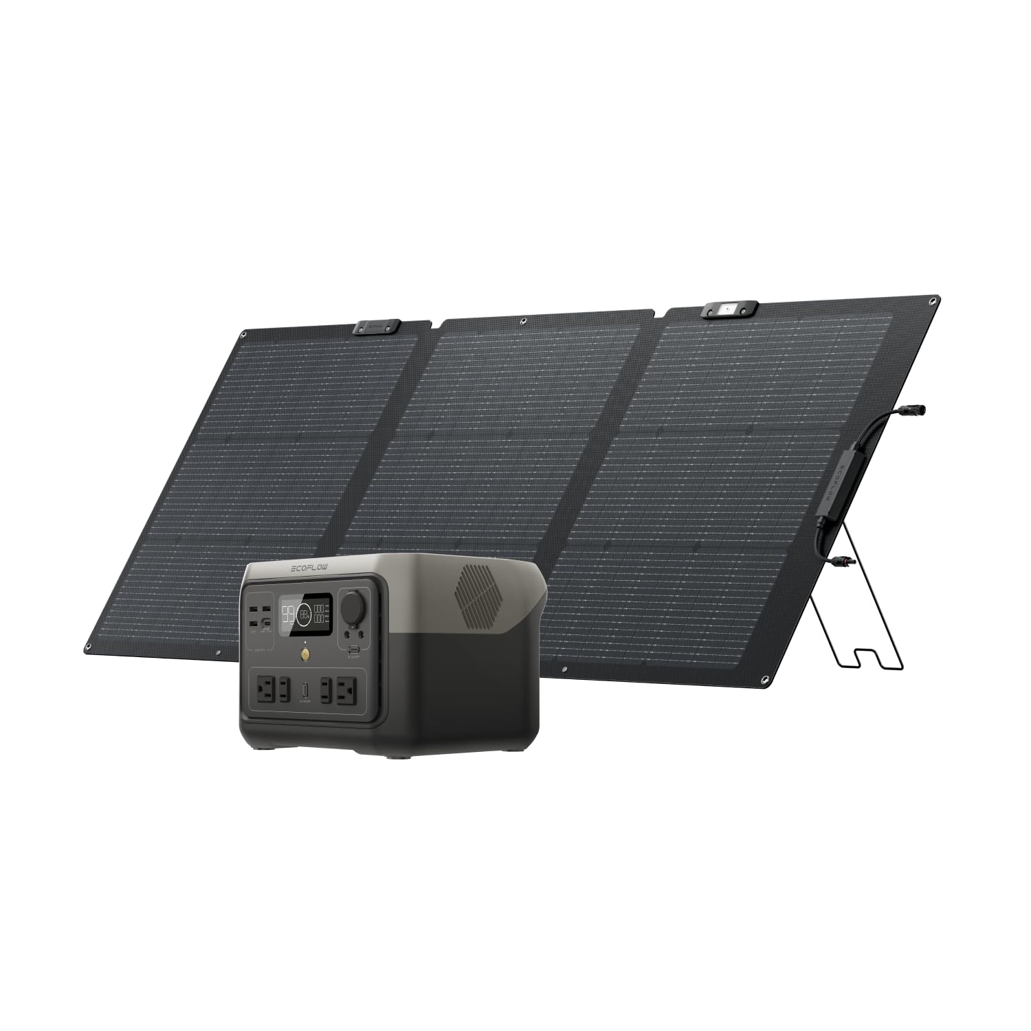 ❤ポータブル電源＆ソーラーパネルのセット❣超パワフル☆7台同時に  