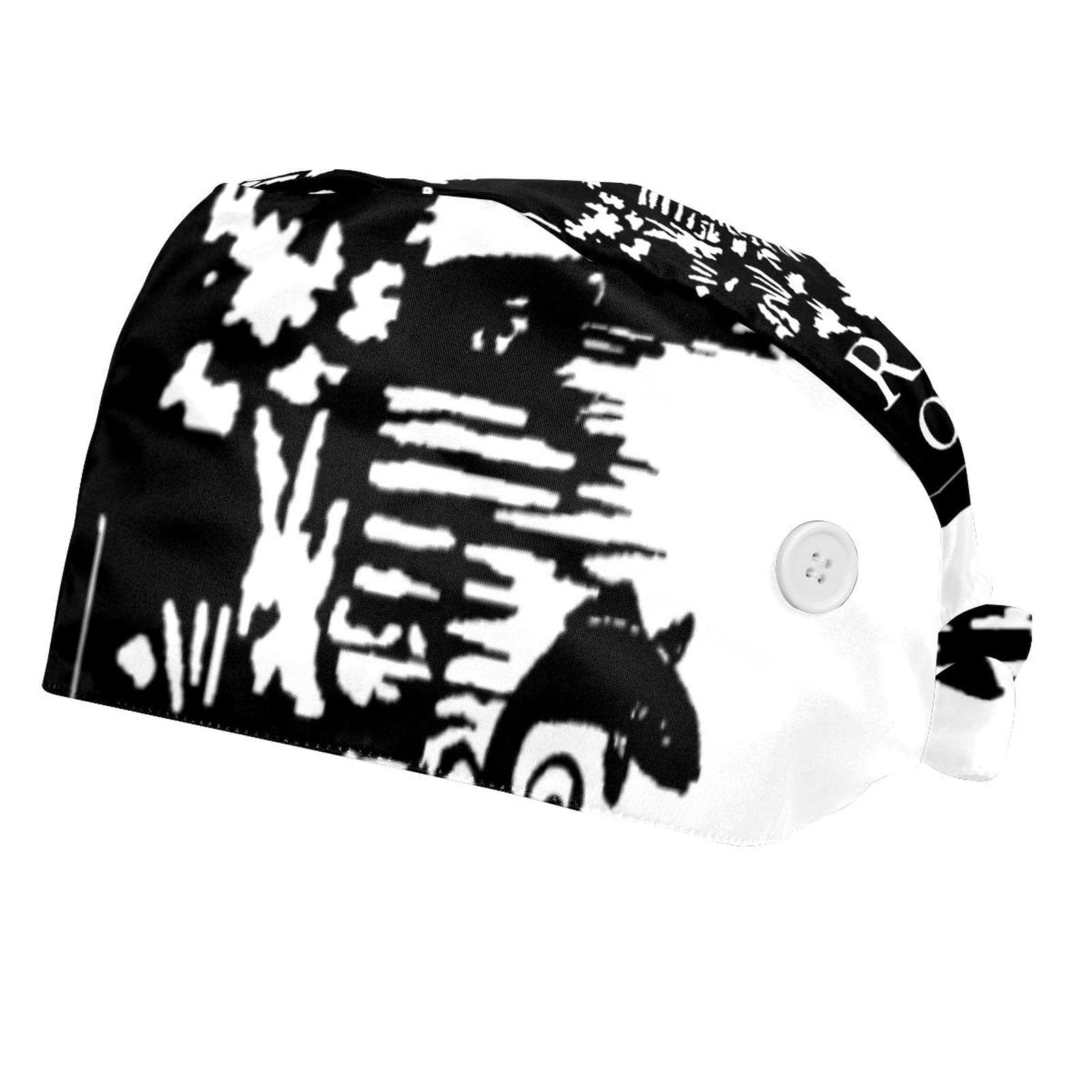 Racing Adjustable Working Caps,Man Women Working Caps,Bouffant Hats with Buttons Head Cover 2 Pack