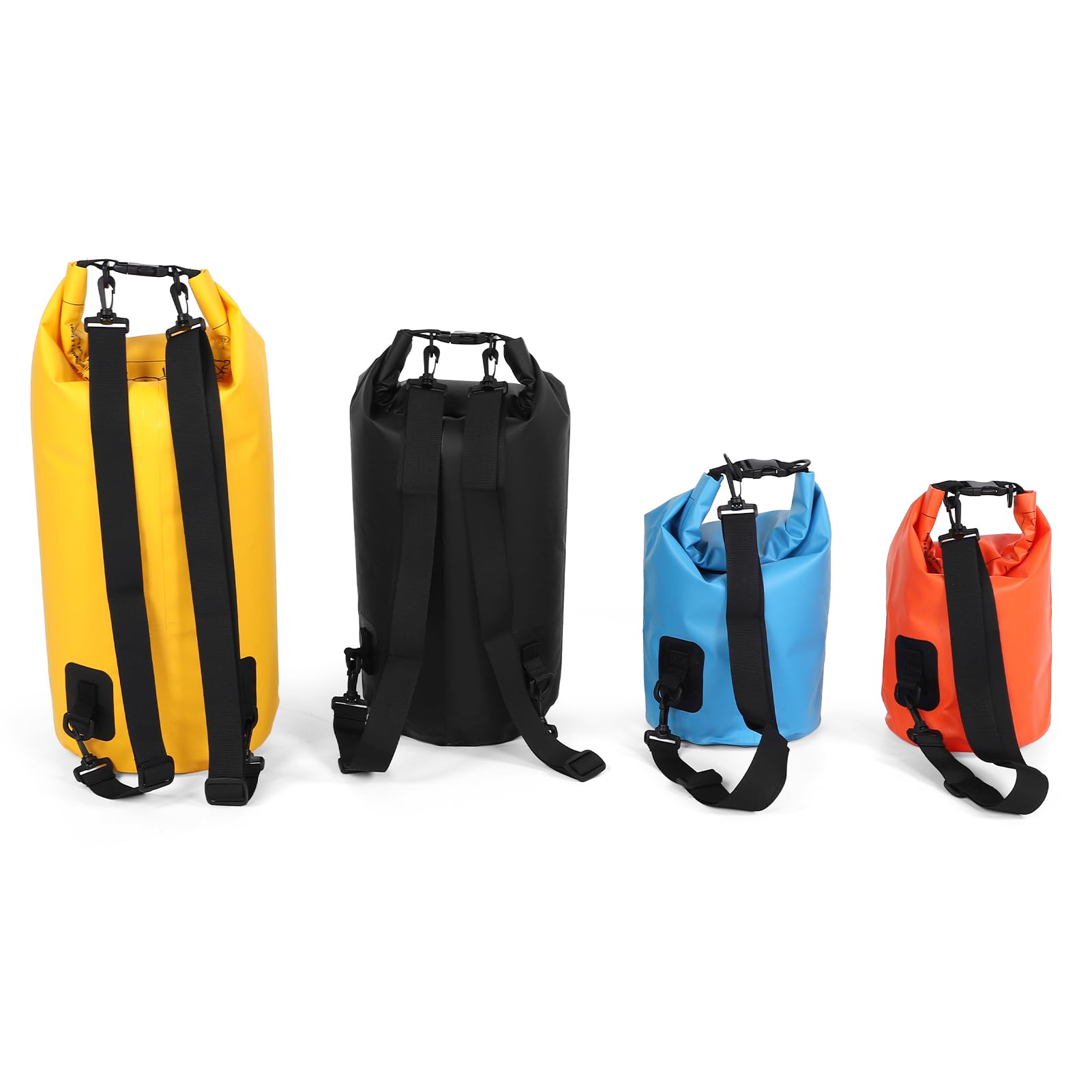 Regenfester Trockensack, Roll-Top, Leistungsstarker Schwimmender Trockensack, Vielseitiger für Outdoor-Aktivitäten, 5 L, 10 L, 20, 30, Zum Kajakfahren, Surfen (4 Sets in einem Paket)