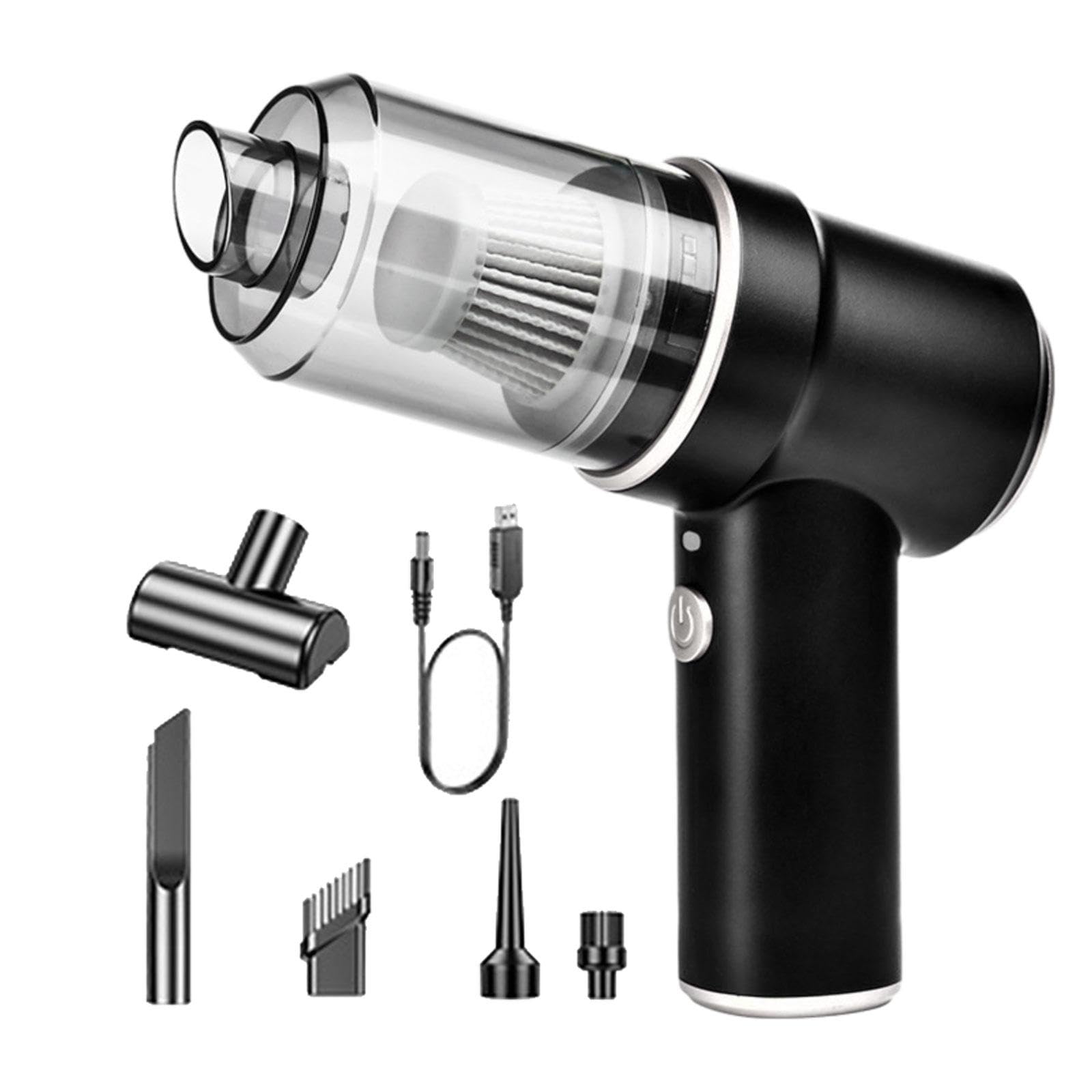 Amazon.com: Aspiradora de coche inalámbrica pequeña, 120 W 40000R,  portátil, 7.1 in x 6.2 in, colector de polvo para el hogar y la oficina,  poliéster, negro, 7.1 in x 6.2 in : Hogar y Cocina