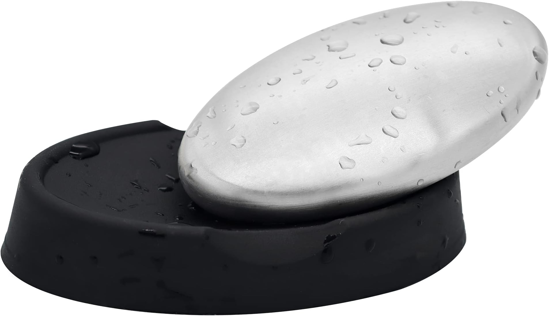 Kitoulea Stainless Steel Soap Bar with Holder, Onion Fish Garlic Odor Absorber Metal Soap Smells Remover Multipurpose Deodorant Kitchen Gadget Stocking Stuffer