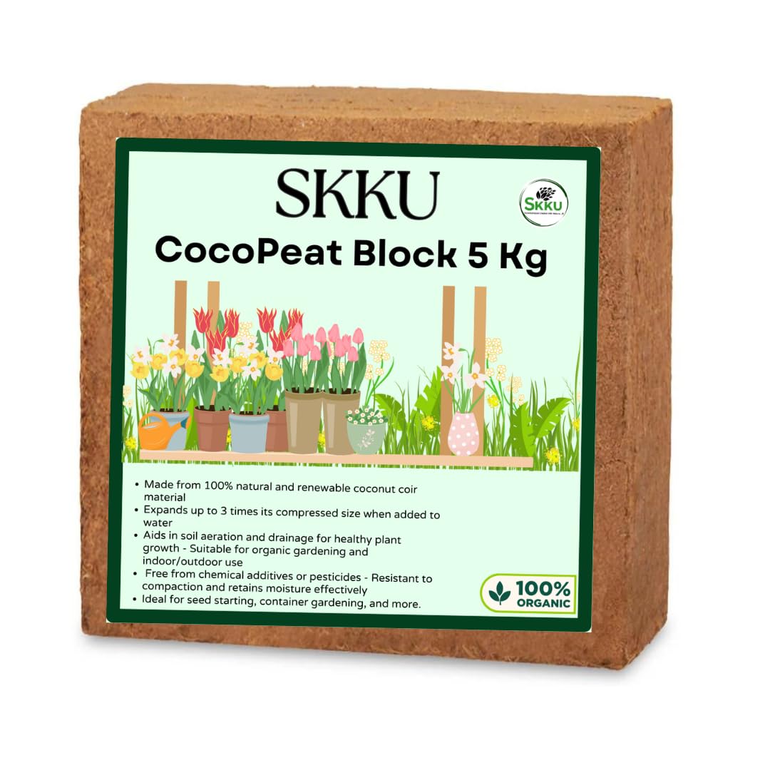 SKKU cocopeat Block 5kg | cocopeat for Plants | Soil for Plants | Organic Fertilizer for Home Gardening and Potted Plants 100% Natural Eco-Friendly Cocopeat Block (B0DGGVB3B9) Amazon Price History, Amazon Price Tracker