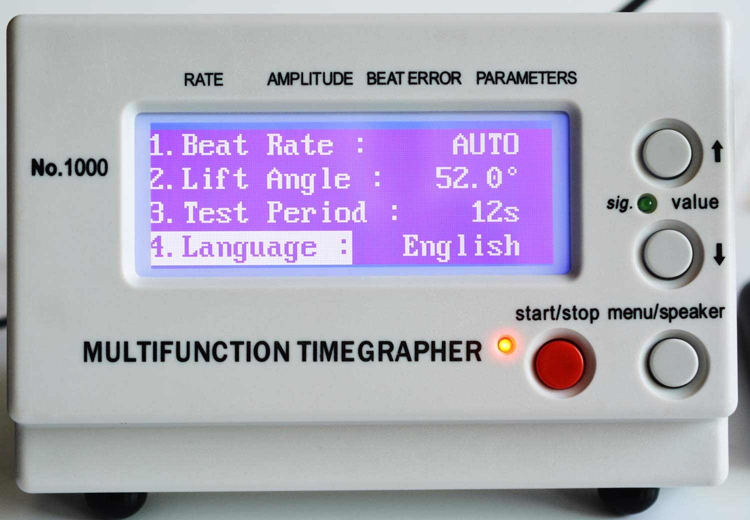 LLF Timegrapher Multifunktionsuhr, Zahlen, Nummern 1000 (EU-Stecker)