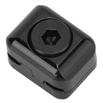 Rest Cable Clamp Buckle, Drop Away Exquisite Polishing Compound Bow Metal Cable Fastener Clip Aluminum Alloy for Archery (Black)