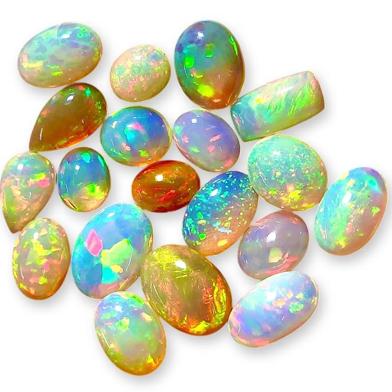Opale arlequin cabochon pierre minérale rare pour collectionneur