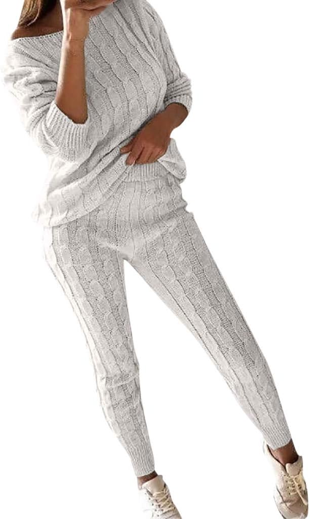 Cable knit sweater pants Clearance