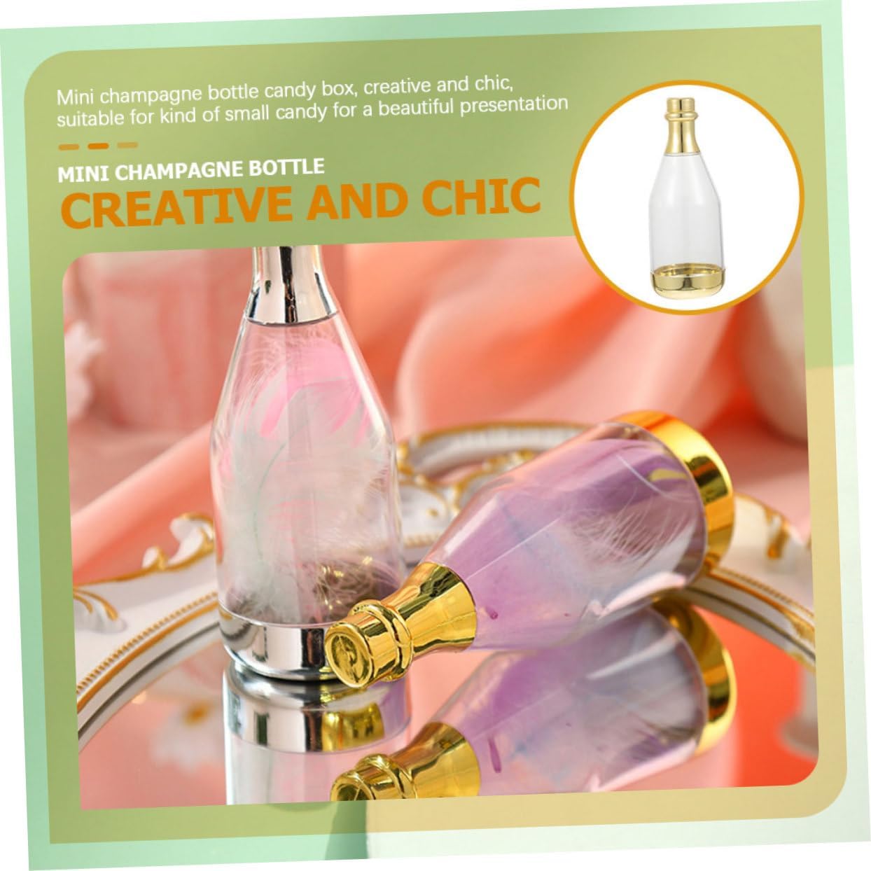 SOESFOUFU 24pcs Mini Bottle Candy Boxes Decorative Candy Storage Containers for Weddings Bridal Showers Birthdays and Party Favors Creative Design for Memorable Celebrations