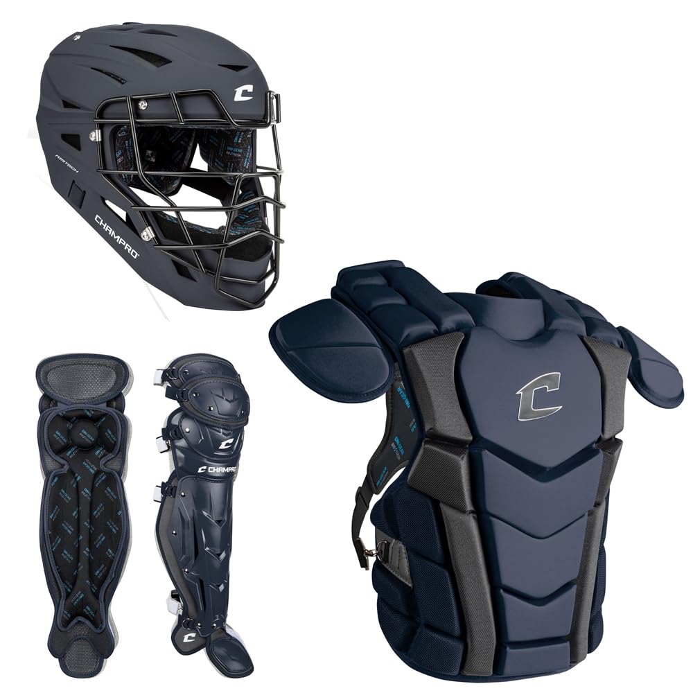 Photo 1 of Champro Optimus Champion Plus Catcher's Kit, Adult, Navy