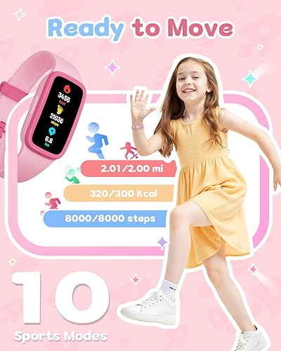 Miniatura 4 de Reloj de seguimiento de actividad física para niños con pantalla Amoled, rastreador de actividad, no necesita teléfono, monitor de frecuencia