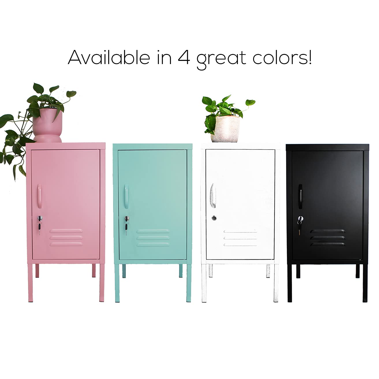 Eden & Co Locker End Table, Metal Storage Cabinet, Perfect