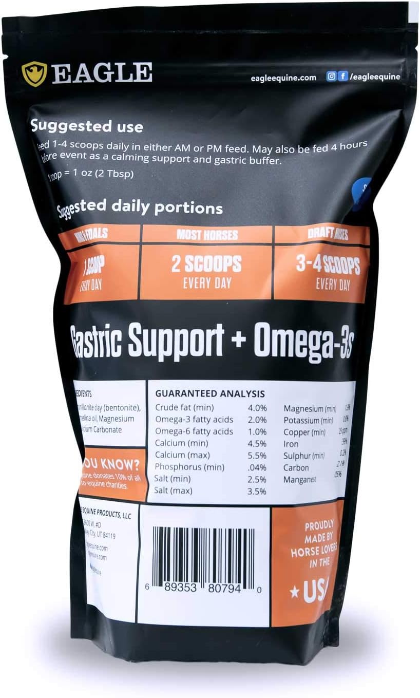 MagnaGard Plus Gastric Support Supplement for Horses with Omega 3s, 4 lbs - Promotes Digestive Health, Provides Vital Minerals by Eagle Equine : Pet Supplies