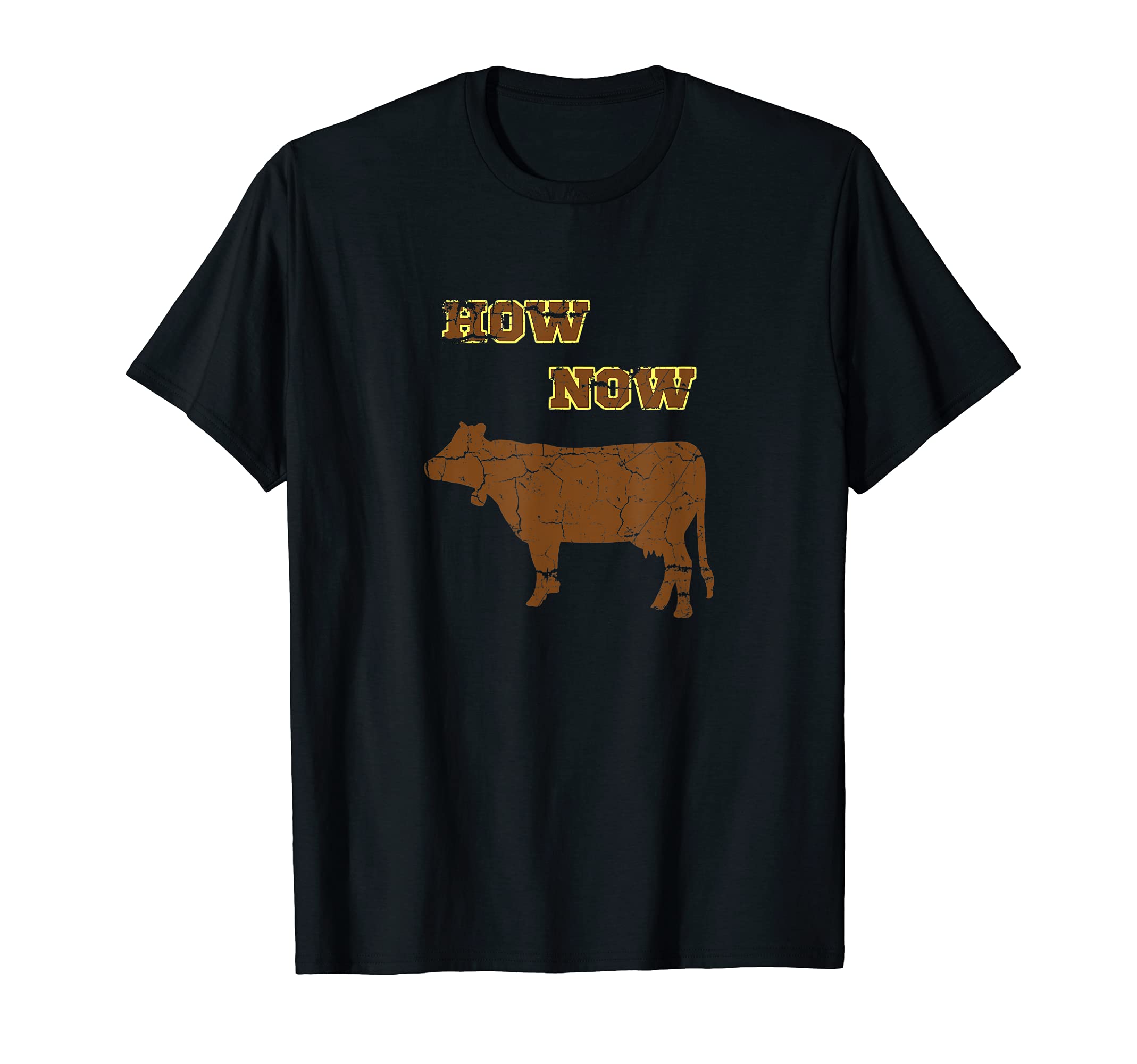 Holy Cow Cattle Lover Gift Co.How Now Brown Cow T-Shirt Funny Cattle Bovine Silly Pun Tee T-Shirt