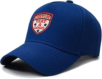 Custom Logo Text Embroidered Baseball Cap for Mens Womens Teens Adjustable Outdoor