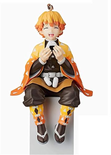 NINJAMO Zenitsu Agatsuma Rice Ball PVC Figure Anime Demon Figure Anime Toy Statue Sitting Pose