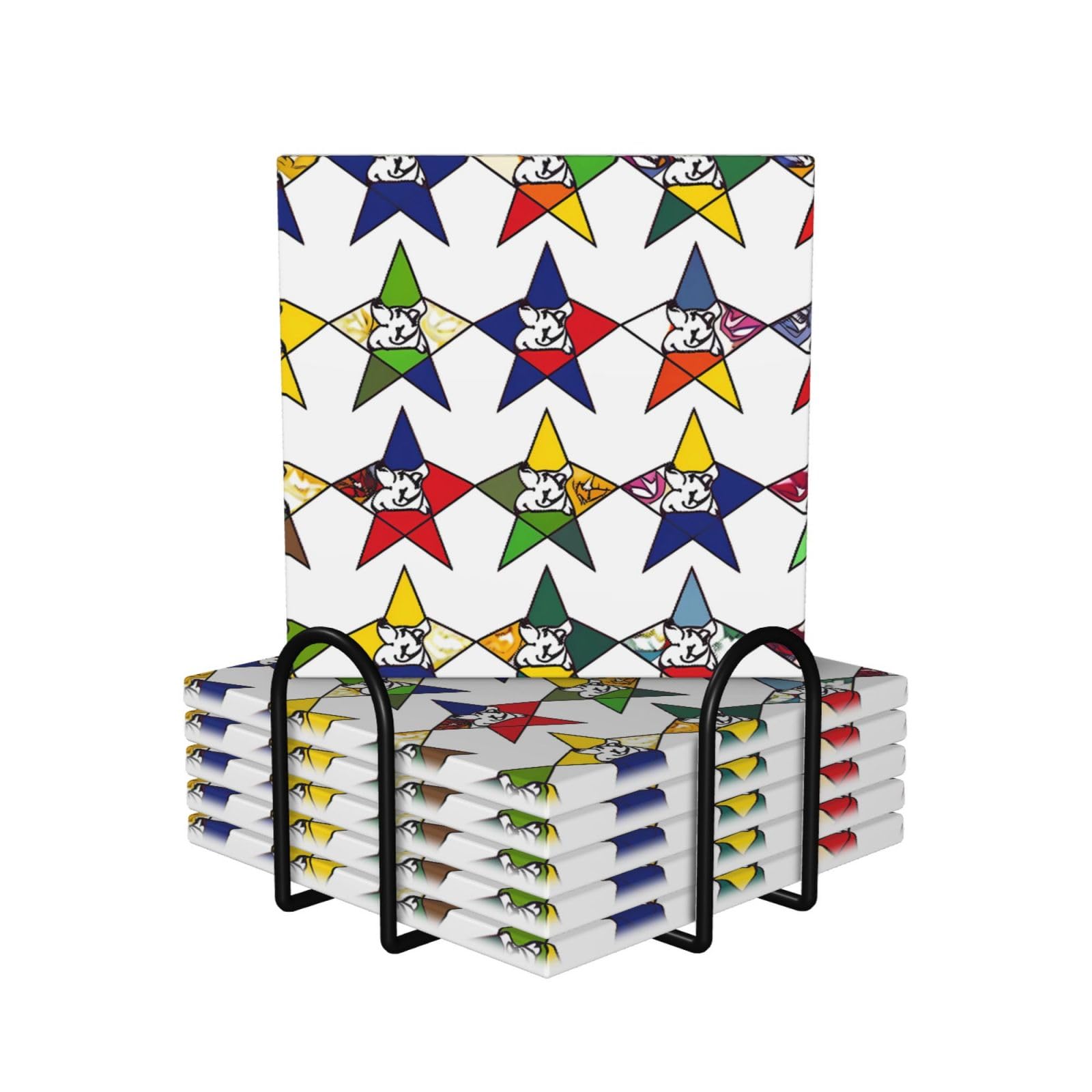 Dessous de verre en céramique coffret cadeau de 6 pièces pour crémaillère