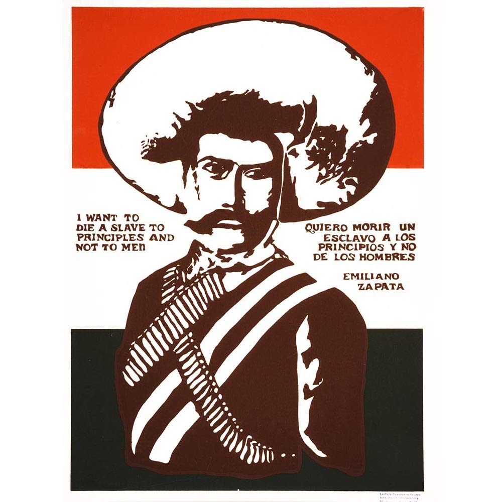 Wee Blue Coo Political Mexico Zapata Revolutionary Martyr Art Print Poster Wall Decor 12X16 Inch