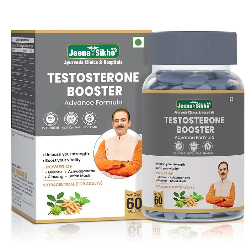 Jeena Sikho Testosterone Booster Advance Formula | Natural Testosterone Booster for Men | Improves Strength, Stamina and Vitality | Improves desires, Muscle Growth and Energy, 60 Tablets-image-18