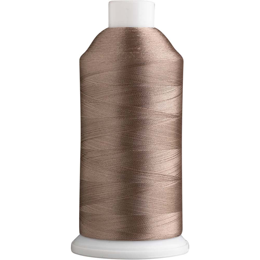Super B Polyester Embroidery Thread, 40wt Large Spool 5000m, Embroidery Thread for Commercial & Domestic Machine, 175 Popular Colors Machine Embroidery Thread, 100% Polyester - Brass Grey 836