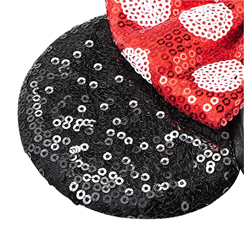 Image of FANYITY Mouse Ears, Sequin Sparkle Cosplay Mouse Ears Headband for Boys Girls Women halloween&Disney Trip (TXXRD-W)