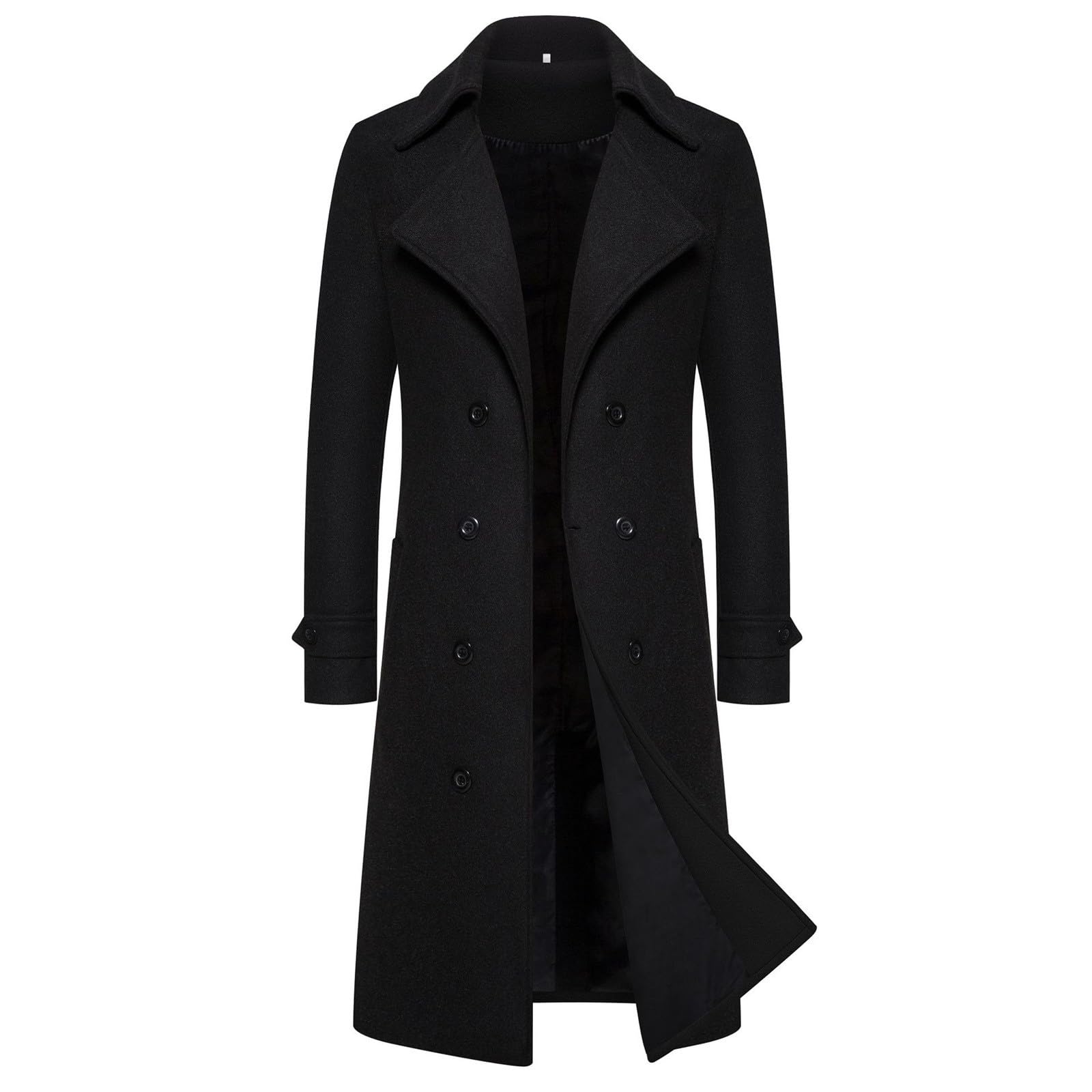 Trench Coat - Cappotti lunghi da uomo, per il tempo libero, da lavoro, con giacca a vento a doppio petto e giacca a vento