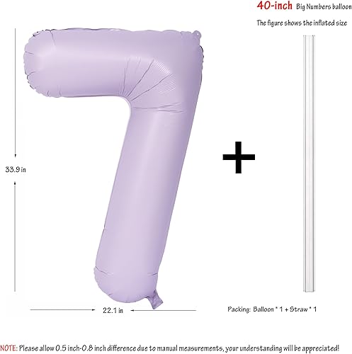 Vista 158 de 40" Macaron purple Number Balloons Helium Foil Mylar Balloon Birthday Party banquet Decoration 9