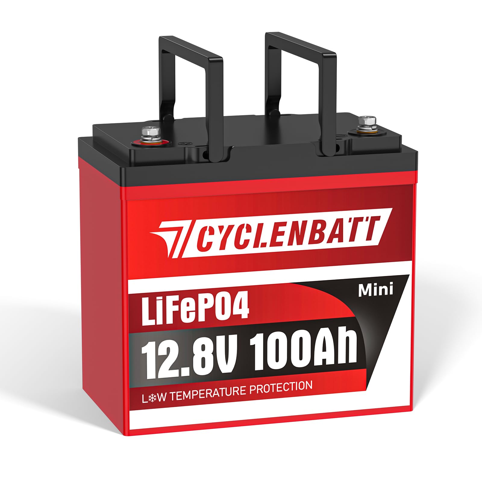 Amazon.com: CYCLENBATT 12V 100Ah Mini LiFePO4 Lithium Battery, Low