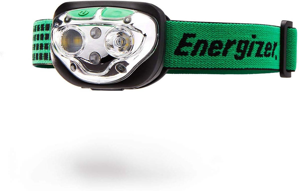 Energizer Vision Linterna frontal LED recargable, resistente al agua, luz LED brillante para exteriores, equipo de camping y suministros para huracanes, incluye cable de carga USB, paquete de 1