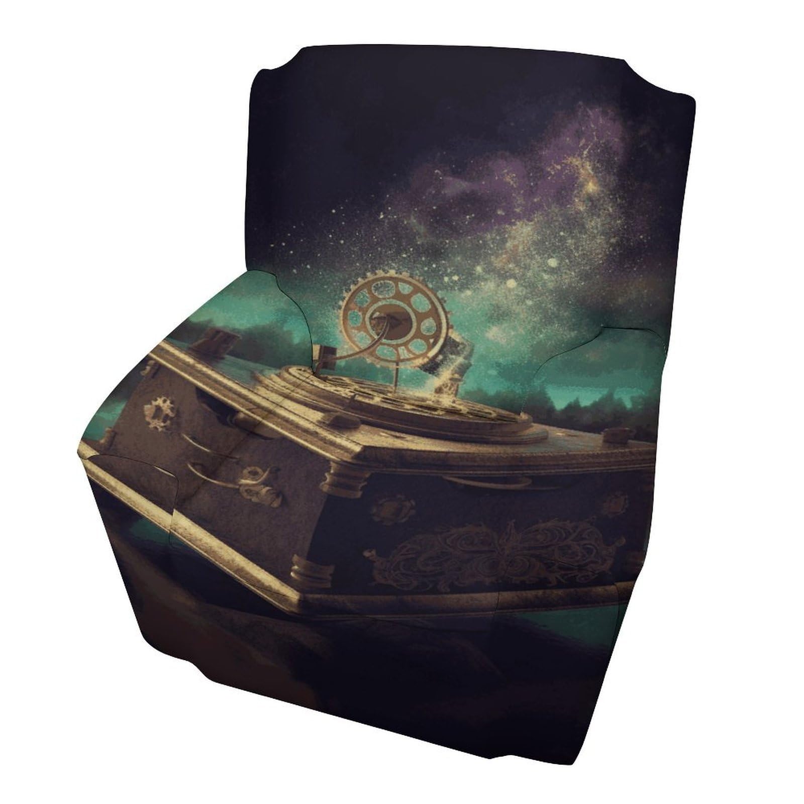 Fodpand Style Dream Music Box Sofa Cover Soft 1 Seater Sofa Slipcover For Pets Washable,Couch Cover With Elastic Straps Furniture Protector