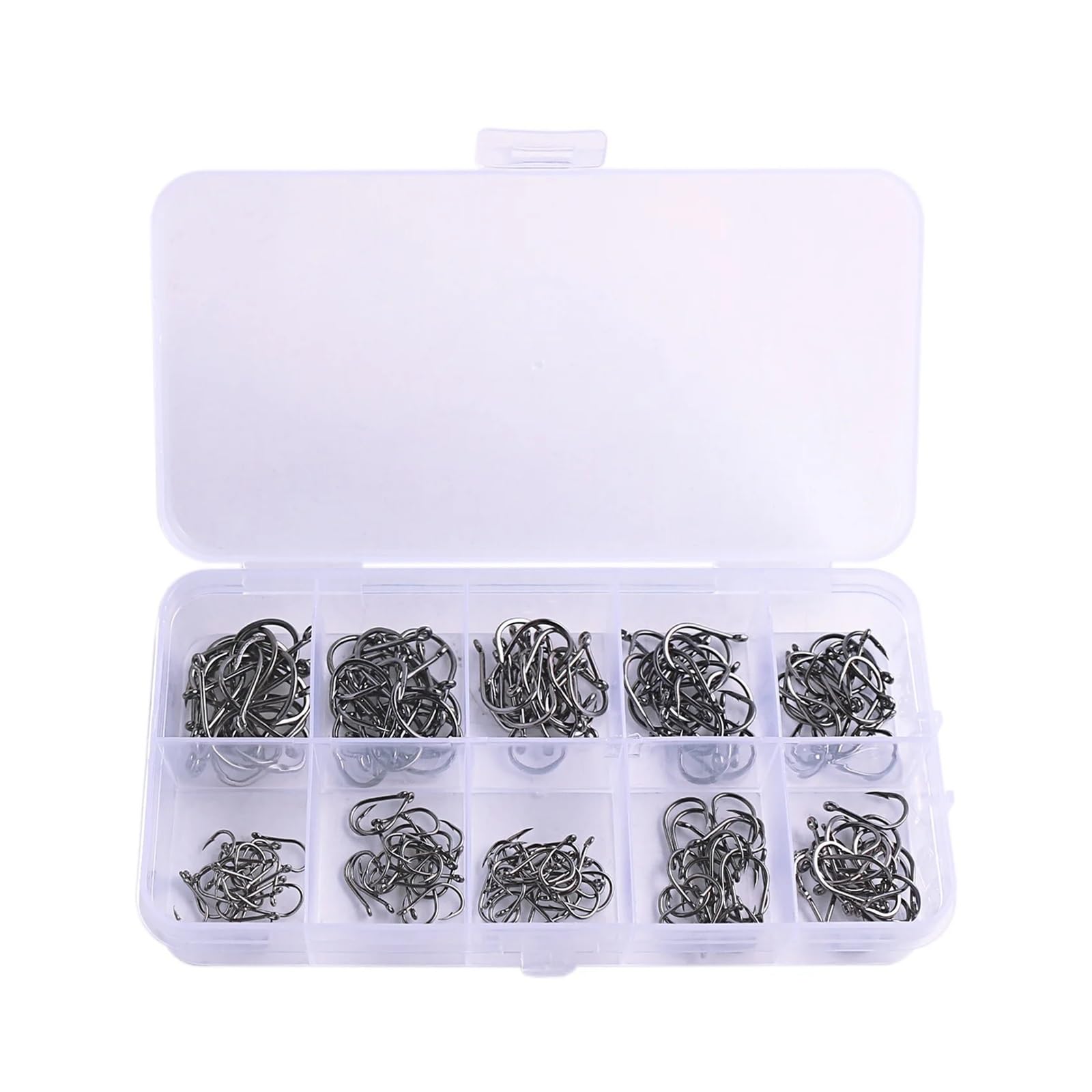Generico 1000 Pezzi di ami da Pesca Set in Acciaio al Carbonio affilato Durevole Amo spinato Attrezzatura Roccia Accessori for
