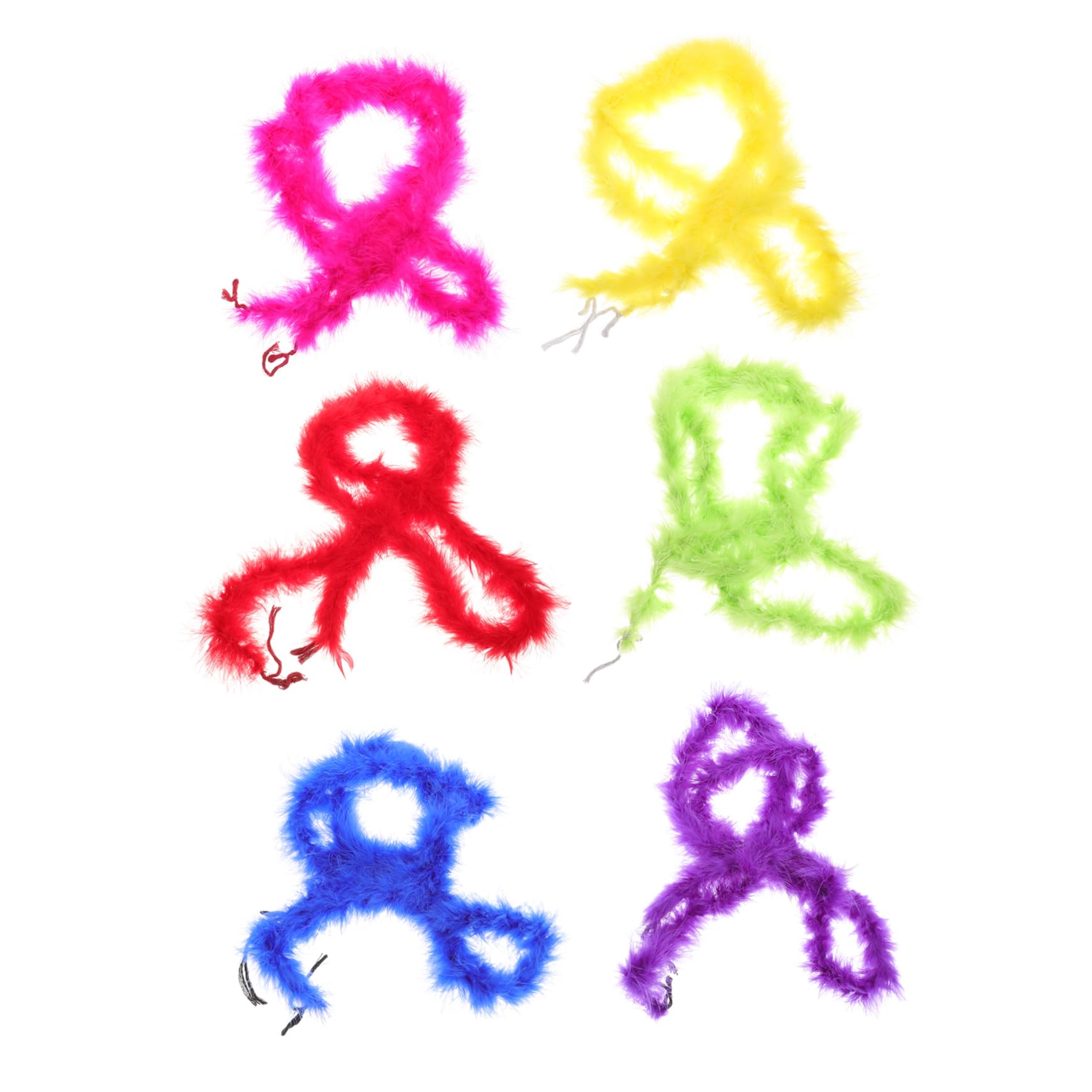 COLLBATH 6 Pcs Clothes Accessory Handicraft Boas Uv Handmade Craft Party Favors Cartoon Diy Material Adult Party Trim Fringe High Temperature Tassel Bouquet