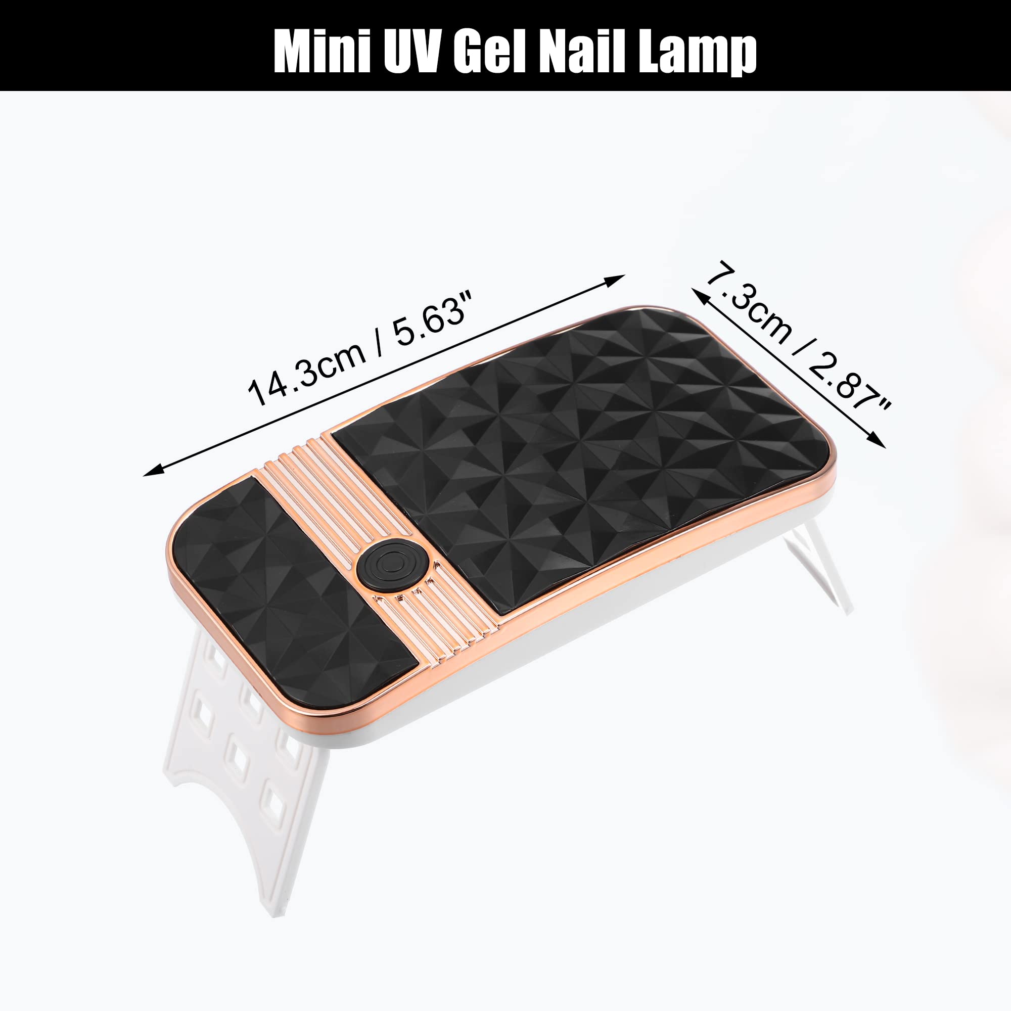 VOCOSTE Mini UV-LED Nail Lamp, Portable Nail Lamp Gel Nail Polish Dryer, Fast Curing Nail Dryer, with 2 Timers, 54W - Image 4